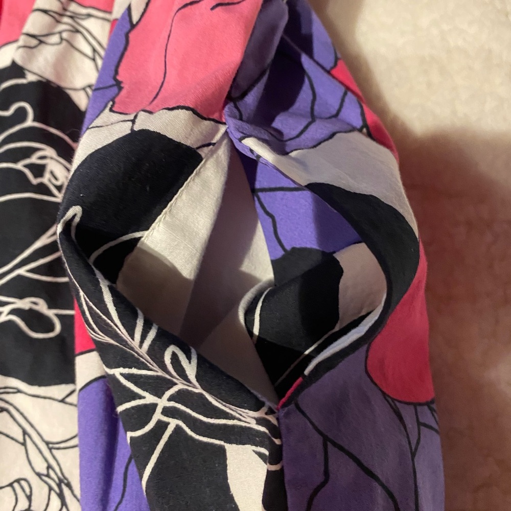 Rose print cap sleeve dress - Picture 3 of 4